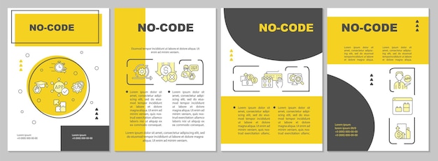 Gelbe broschürenvorlage ohne code