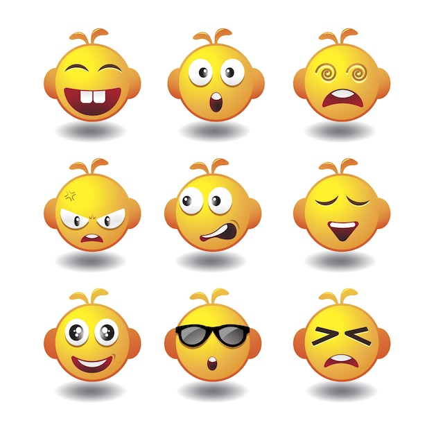 Gelbe emoticon-illustration