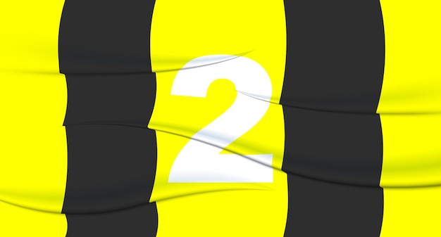 Vektor gelbe fußballernummer auf einem fußballtrikot 2 nummerierter aufdruck sport-t-shirt-trikot sportolympiade euro 2024 gold cup weltmeisterschaft
