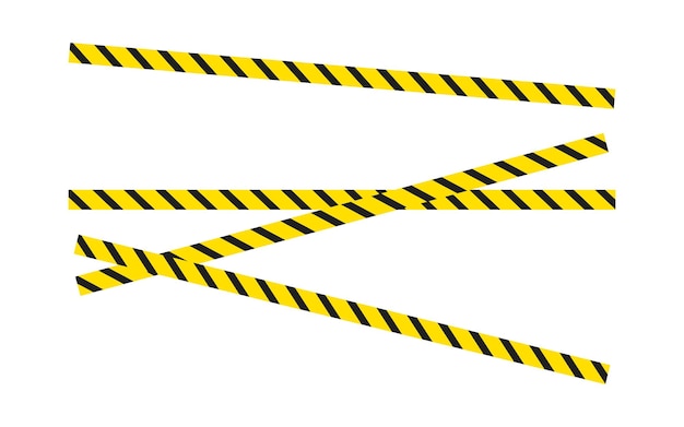 Gelbe und schwarze Warnbänder, Vektorverkaufsbänder, maßgeschneiderte Linie für die Vermarktung, Signalschutzbänder