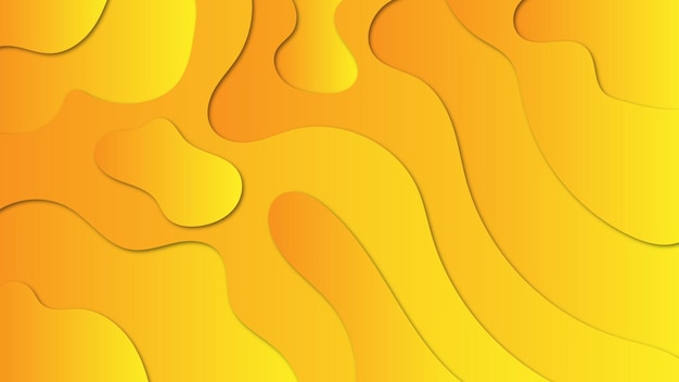 Gelber abstrakter Hintergrund mit 3D-Papierschnitt-Effekt für kreative und lebendige Designs