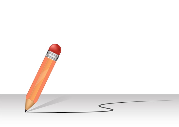 Gelber Stift zeichnet eine Linie