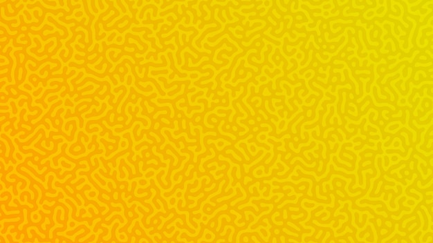 Gelber Turing-Reaktionsgradientenhintergrund. Abstraktes Diffusionsmuster mit chaotischen Formen. Vektor-Illustration.