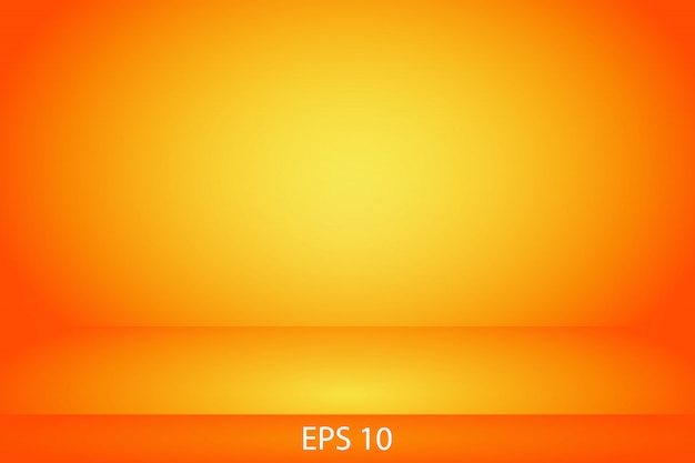 Gelber und orange horizontaler Studiosteigungswandraum