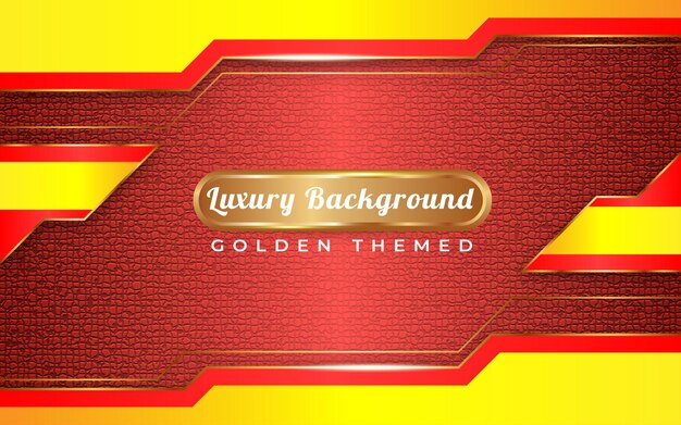 Gelber und roter hintergrund goldener stil