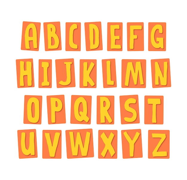 Gelbes alphabet