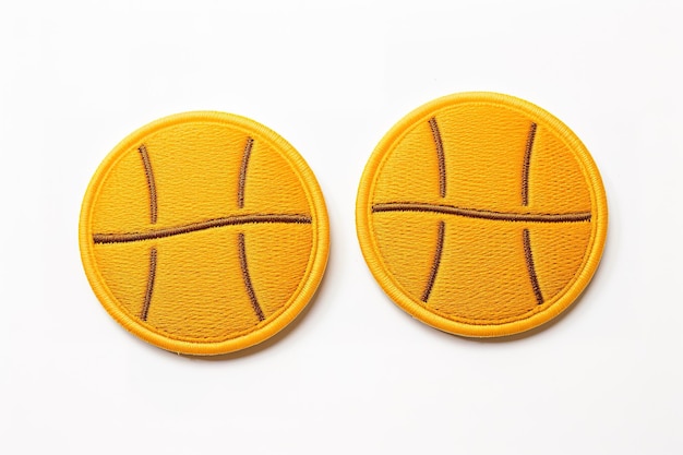 Gelbes basketballspielzeug, isoliert auf weißem hintergrund, kleiner ball für ein kind