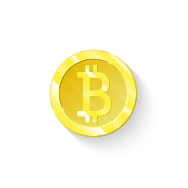 gelbes bitcoin getrennt