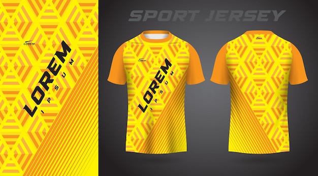 Gelbes t-shirt sport-jersey-design