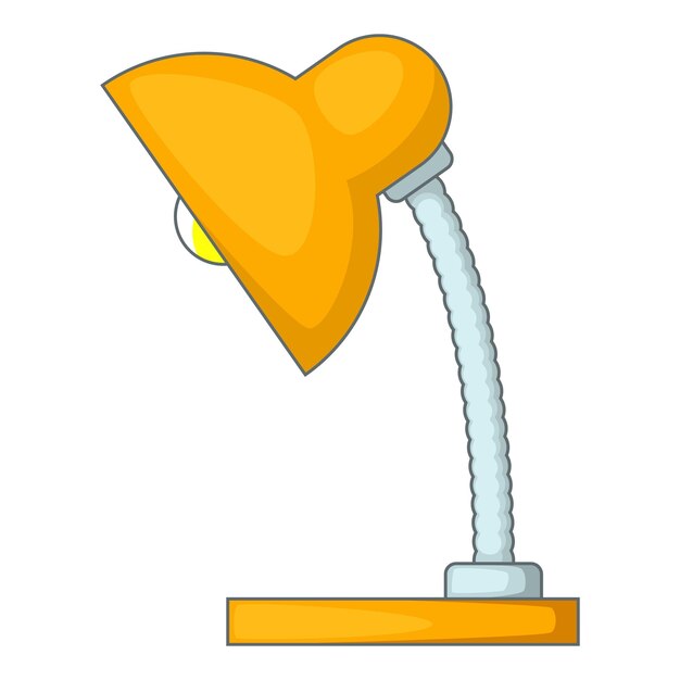 Vektor gelbes tischlampen-symbol cartoon-illustration des gelben tischlampens-vektor-symbols für das web-design