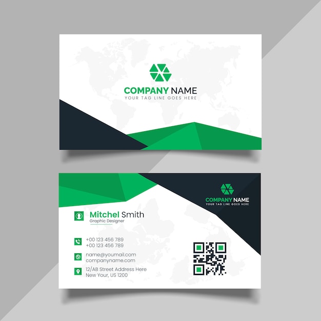 Gelbes Visitenkartendesign, Corporate Business Template Design