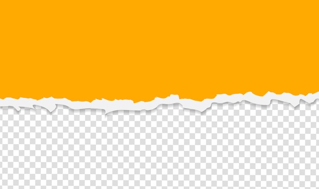 Gelbes zerrissenes Papier mit transparentem Hintergrund