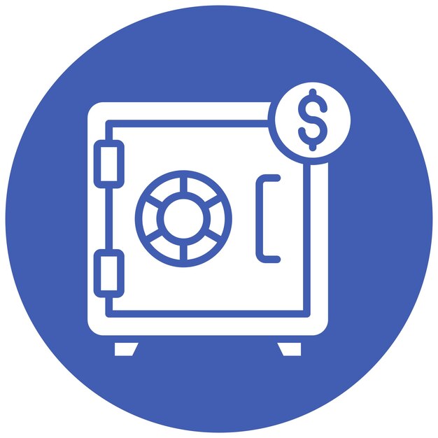 Geld gefüllte Vault Vektor-Symbol kann für Korruption Iconset verwendet werden