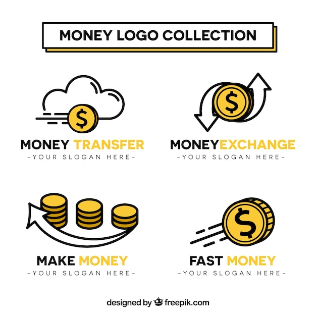 Geld-logo-vorlage-set