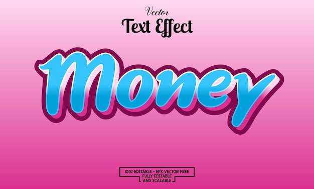 Geld modernes bearbeitbares texteffektdesign