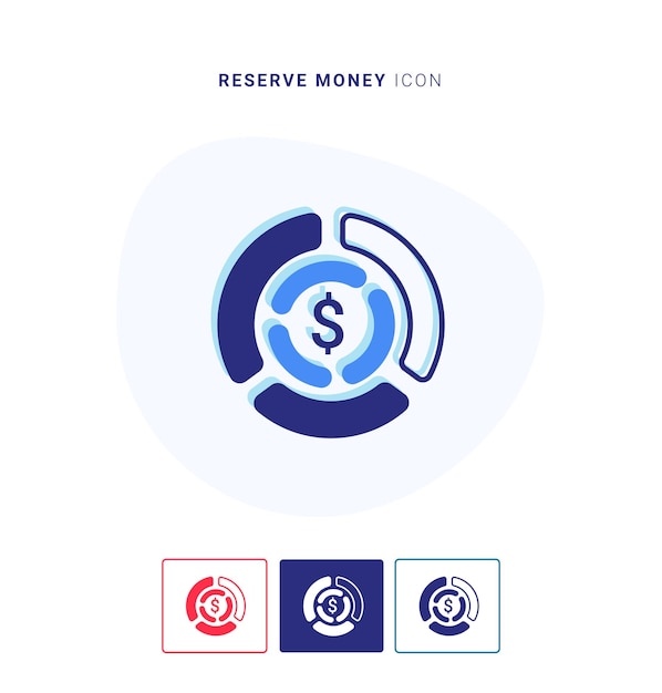 Geld reservieren icon premium vector