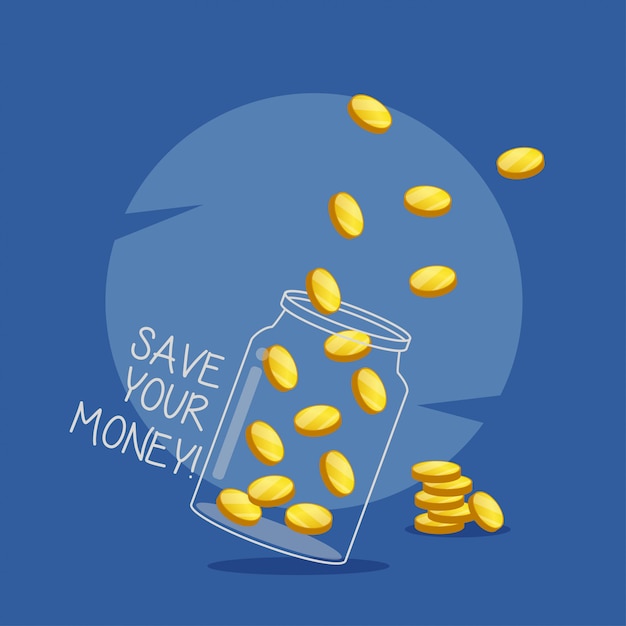 Geld sparen illustration