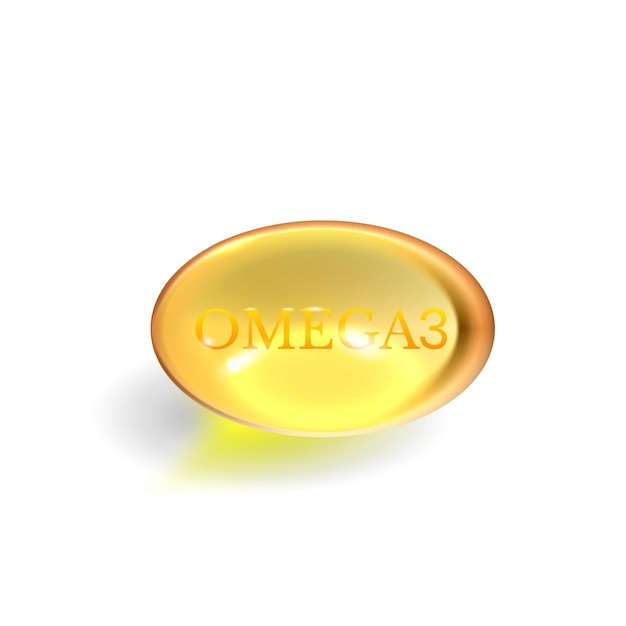 Vektor gelpillen, vitamin d, e, omega3, fischöl