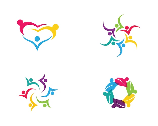 Vektor gemeinschaftspflege logo vorlage