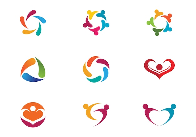 Vektor gemeinschaftspflege logo vorlage