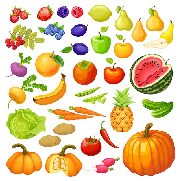 Gemüse und früchte.