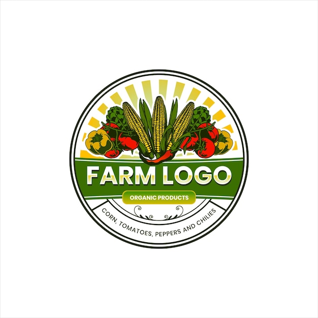 Gemüsefarm-logo-konzeptdesign