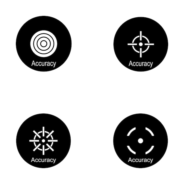 Genauigkeitssymbol, vektorvorlage, illustration, logo-design