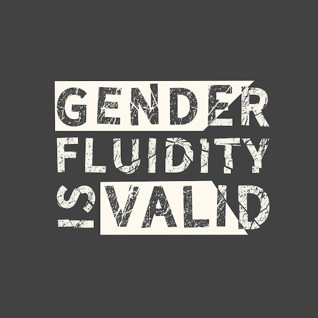 Vektor gender fluidity ist gültig