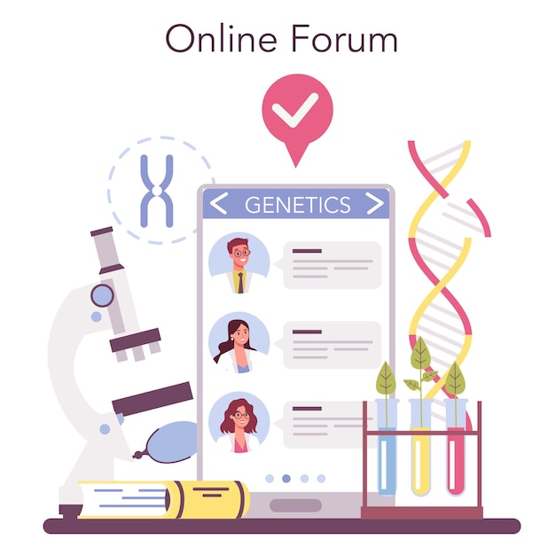 Vektor genetiker online-service oder plattform