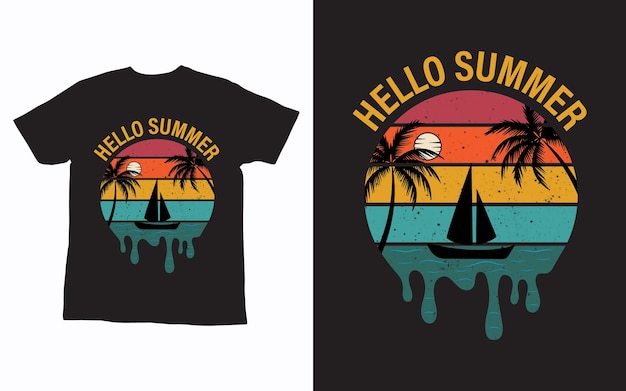 Vektor genießen sie den sommer zeit zum strandleben sommer-t-shirt-design