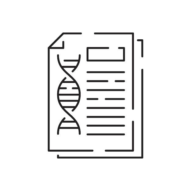 Gentechnik-Vektorliniensymbol Genetische Laborforschung Landwirtschaftswissenschaft Umrisszeichen lineares Symbol Vektor flache Illustration