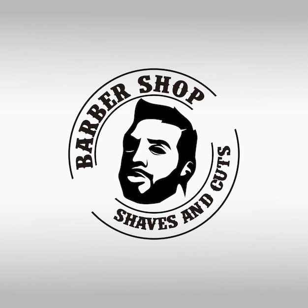 Gentleman barbershop vintage-logo-design