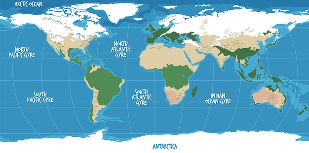 Geografischer hintergrund der weltkarte