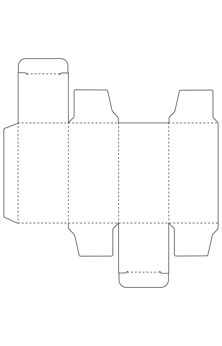 Vektor geometrische druckbare verpackungsvorlage
