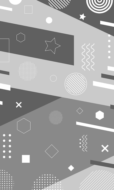 Geometrische Formen auf einem abstrakten grauen Hintergrund