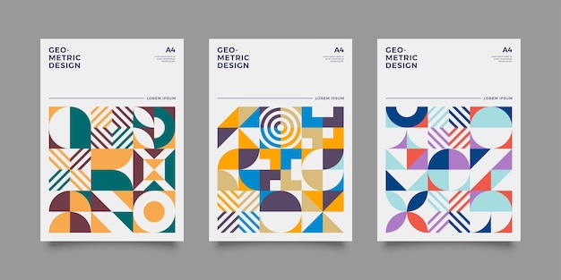 Geometrische Formen mit Retro-Farbe für Hintergrundabdeckungen
