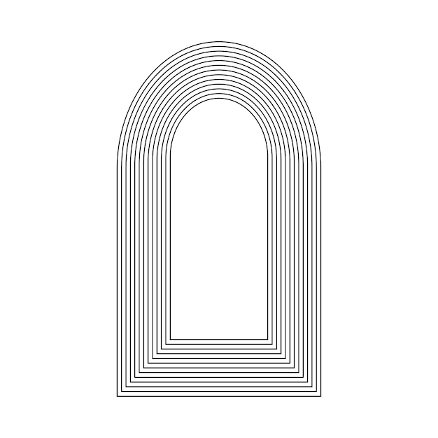 Geometrische Fraktal-Bogen-Form