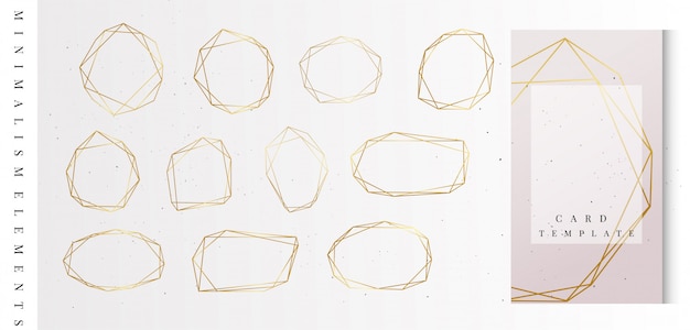 Geometrische Goldrahmensammlung.