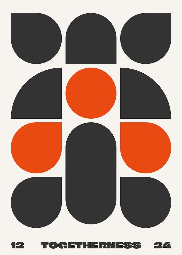 Vektor geometrische harmonie poster design vektor