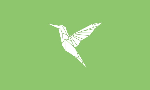 Geometrische Kolibrifliege Logo Symbol Vektor Design Illustration
