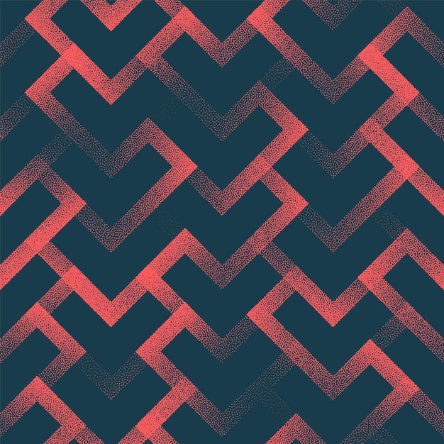 Vektor geometrische komplizierte linien nahtloses muster trendvektor roter abstract hintergrund