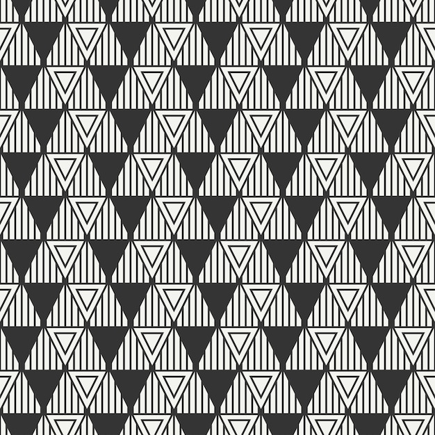 Geometrische linie nahtlose muster mit dreieck.