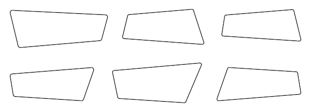 Vektor geometrische linienbanner in flacher vektorillustration isoliert auf weiß