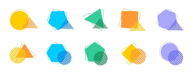 Geometrische memphis-abstrakte form-vektor-sammlung