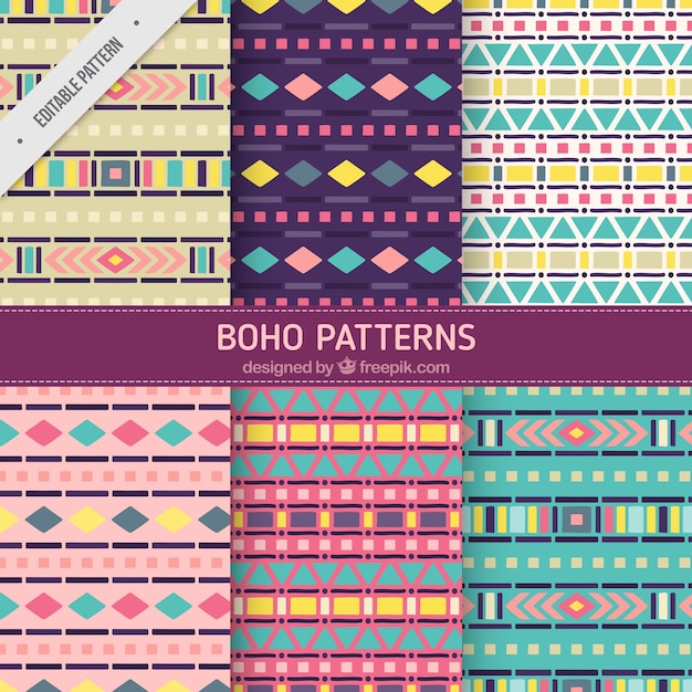 Geometrische Muster in Boho-Stil