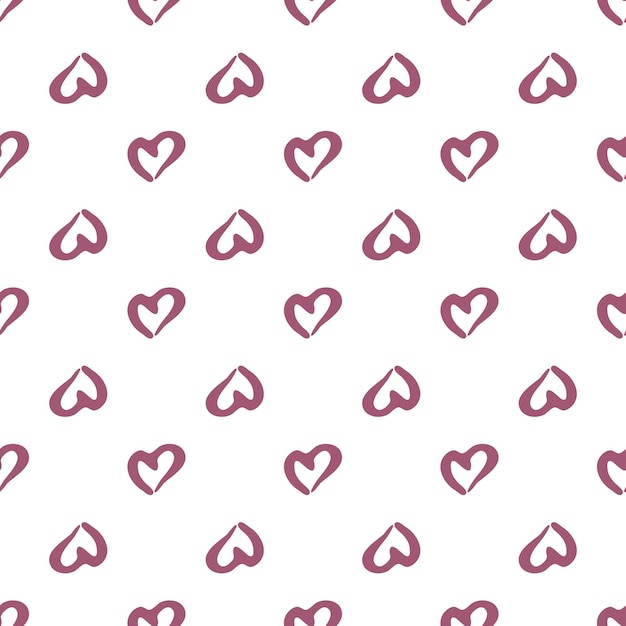 Vektor geometrische rosa herzen musterdesign valentinstag hintergrund