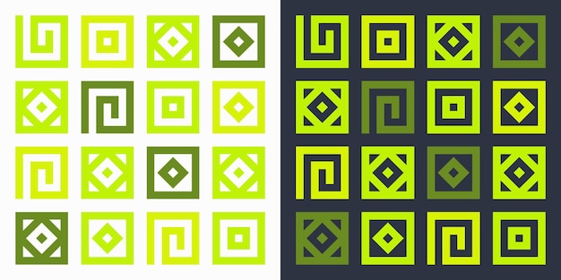 Geometrische Symbolikone der abstrakten Grafik