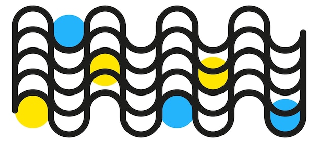 Geometrische wellen mit farbformen abstraktes linienelement