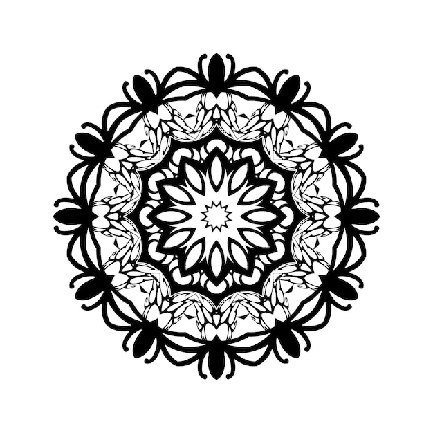 Geometrische Ziermandalas Vektor-Blumenmandala-Design