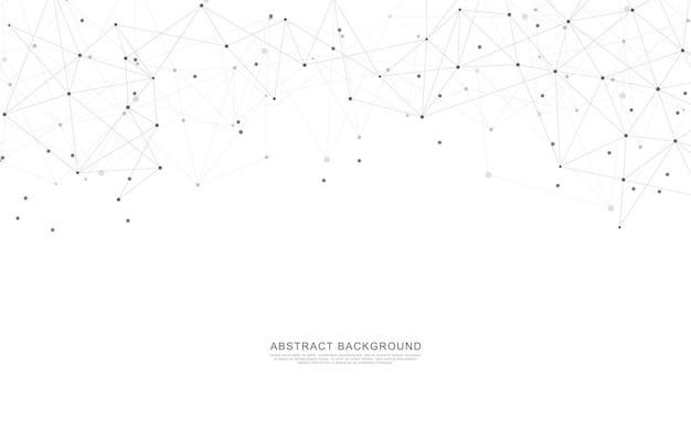 Geometrischer abstrakter Hintergrund mit verbindenden Punkten und Linien
